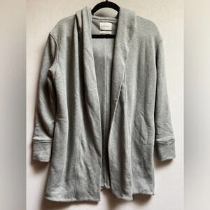 Community by Aritzia Women's Grey Double-Lined Hooded Cardigan - Size XXS
